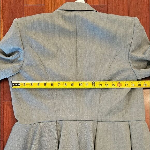 Wool Alexander McQueen Suit Jacket Herringbone Peplum Blazer size 48 IT NWT - Picture 12 of 15